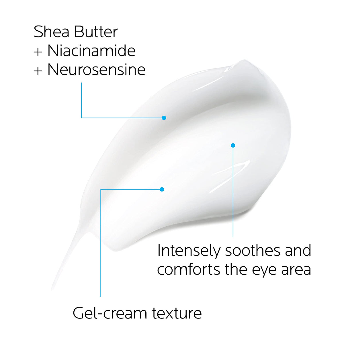 La Roche-Posay gel-cream texture close-up for fast absorption benefit
