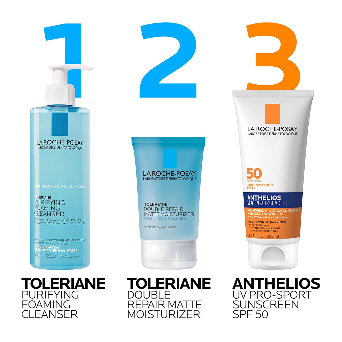 La Roche-Posay family applying sunscreen outdoors for broad, gentle protection