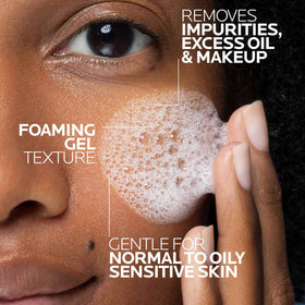 La Roche-Posay foam texture close-up demonstrating gentle lather