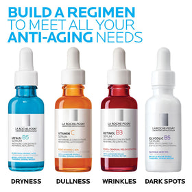 La Roche-Posay bottle on bathroom counter suggesting nightly skincare routine