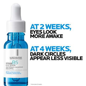 La Roche-Posay before and after scale illustrating improved eye look