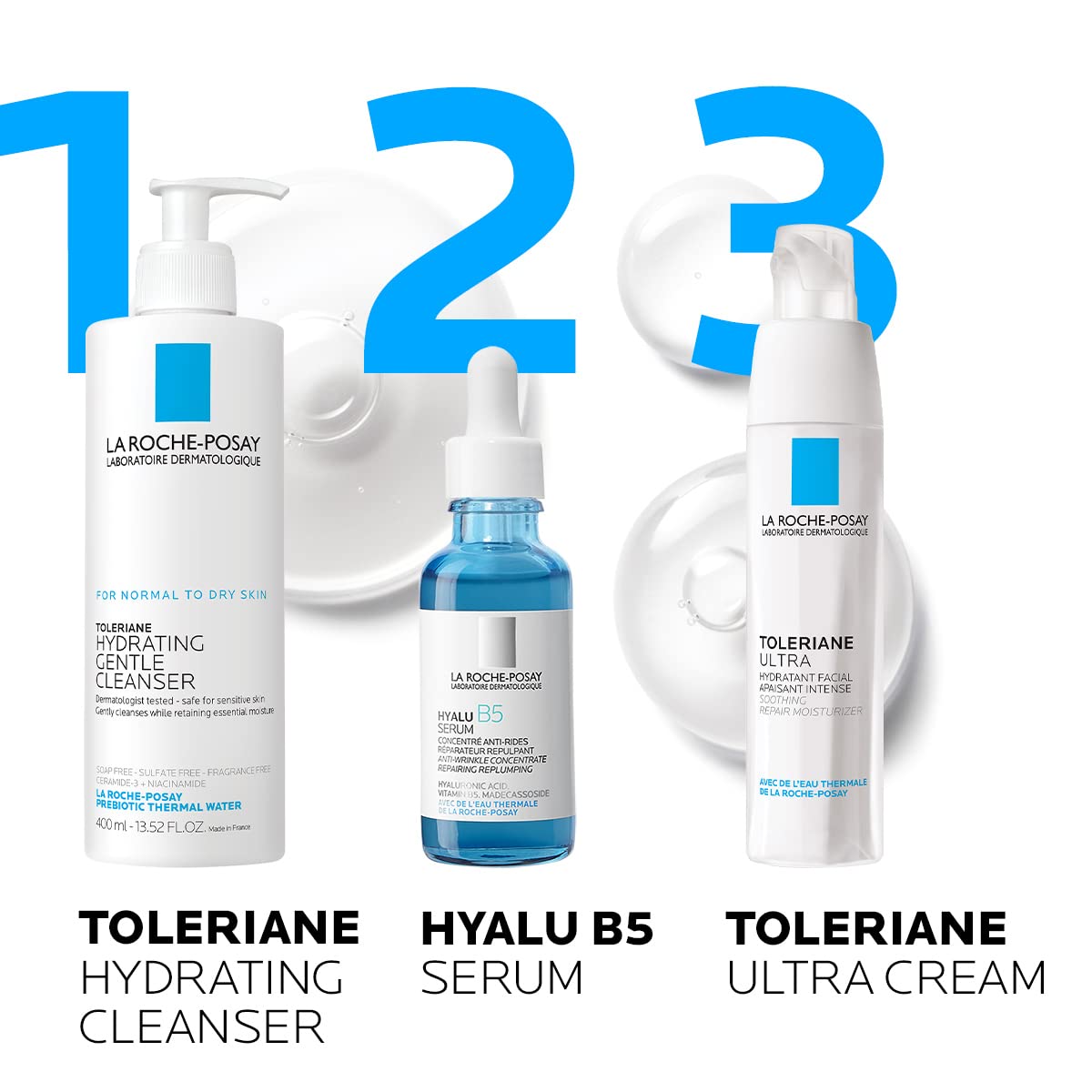 La Roche-Posay bottle beside thermal spring water representing soothing properties