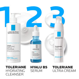 La Roche-Posay bottle beside thermal spring water representing soothing properties