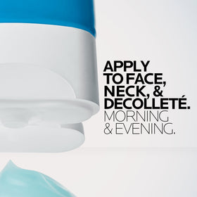 La Roche-Posay on bathroom shelf styled for a daily skincare routine benefit