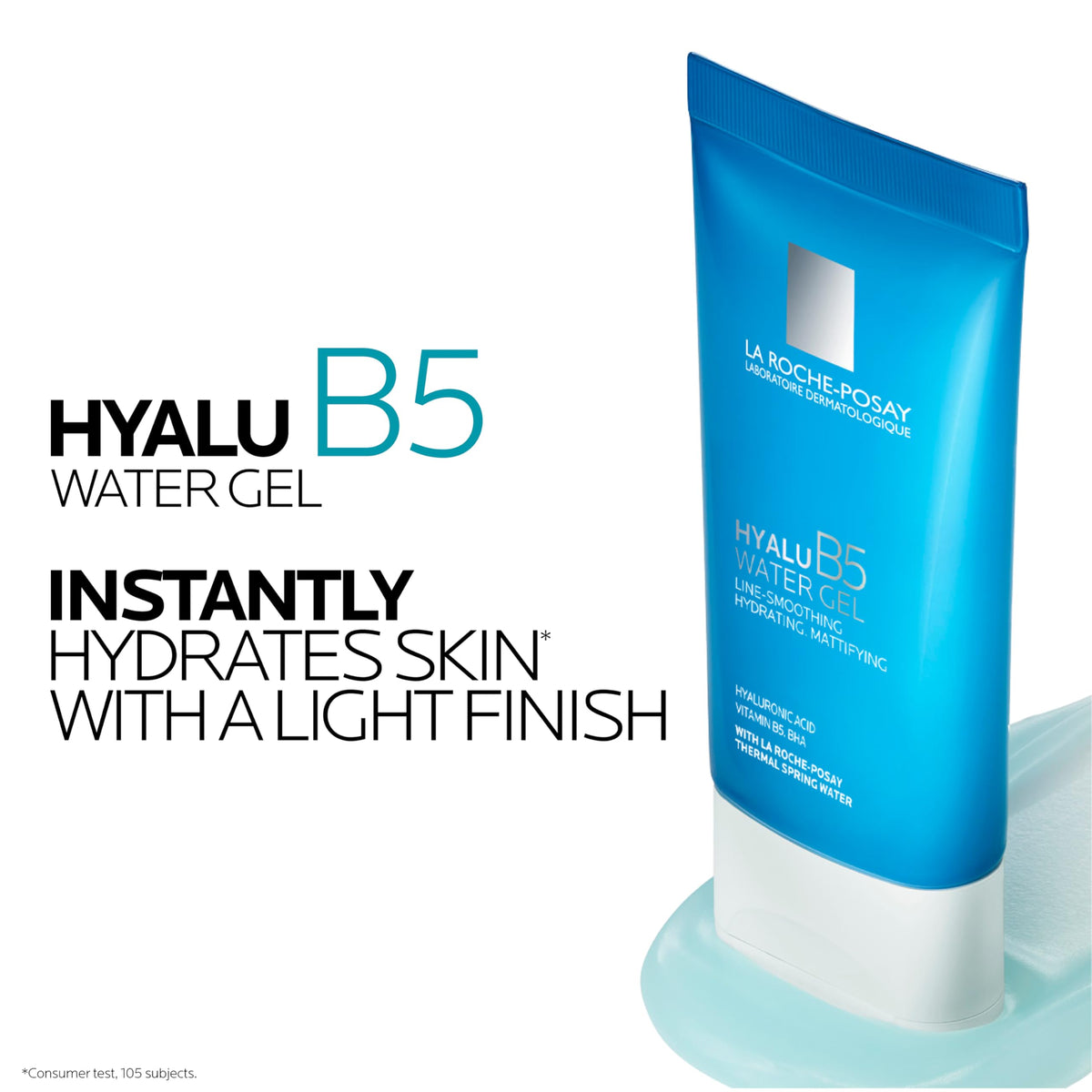 La Roche-Posay jar open showing lightweight gel texture and hydration