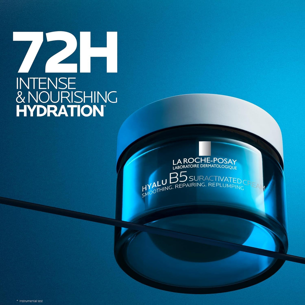 La Roche-Posay cream texture close-up demonstrating rich hydration feel