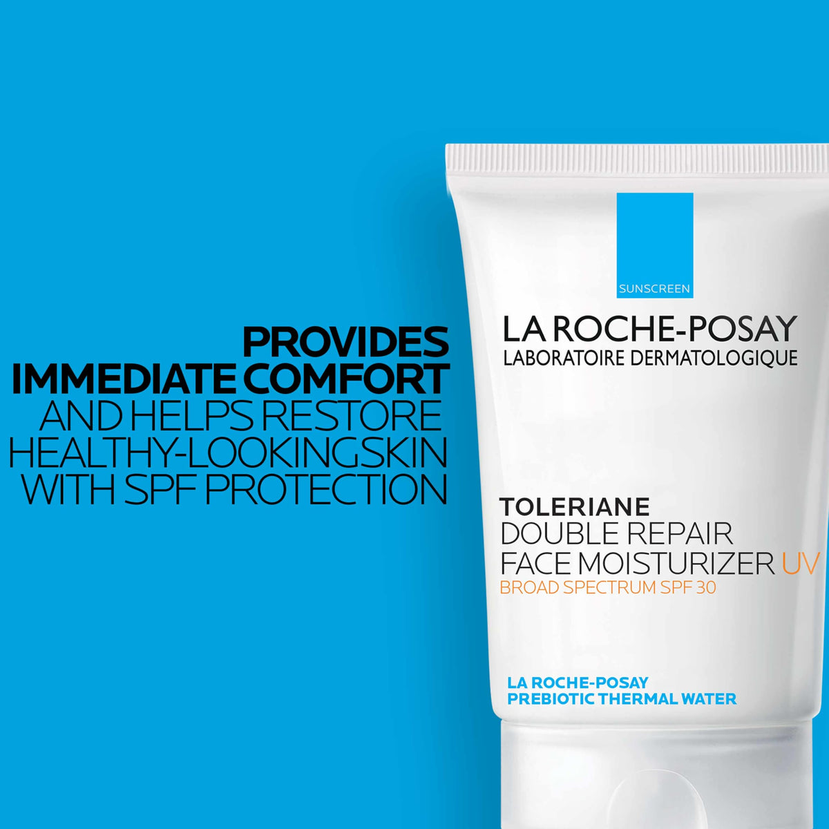 La Roche-Posay ingredient label highlighting ceramide and niacinamide benefits