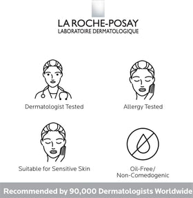 La Roche-Posay ingredient label close-up highlighting retinol, niacinamide and hyaluronic acid benefits