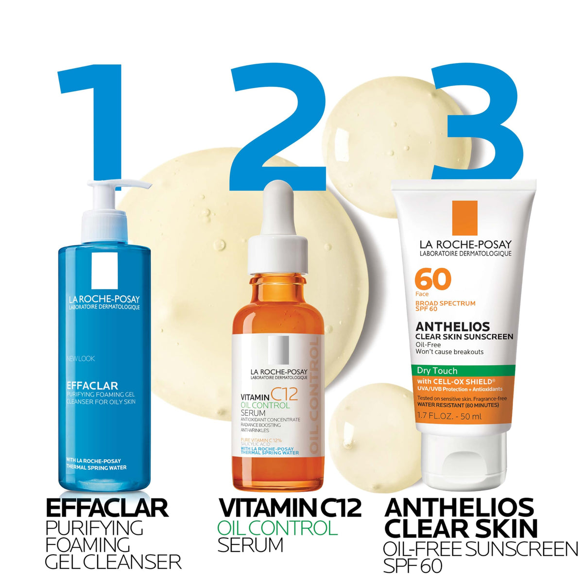 La Roche-Posay bottle on a bathroom shelf suggesting daily skincare routine use