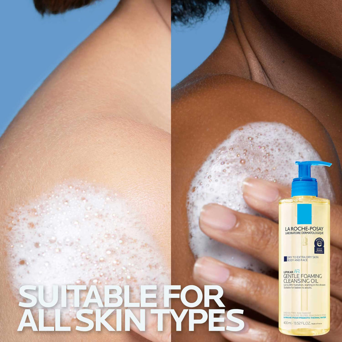 La Roche-Posay Lipikar AP+ on baby scalp illustrating safe gentle use