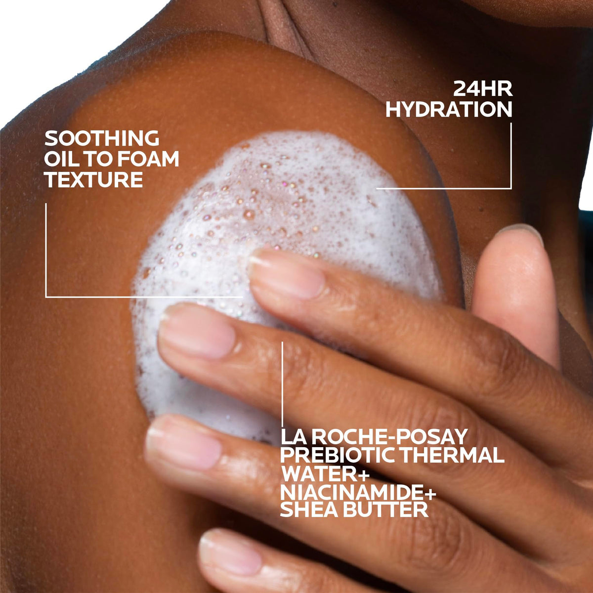La Roche-Posay refill pouch highlighting reduced-plastic benefit