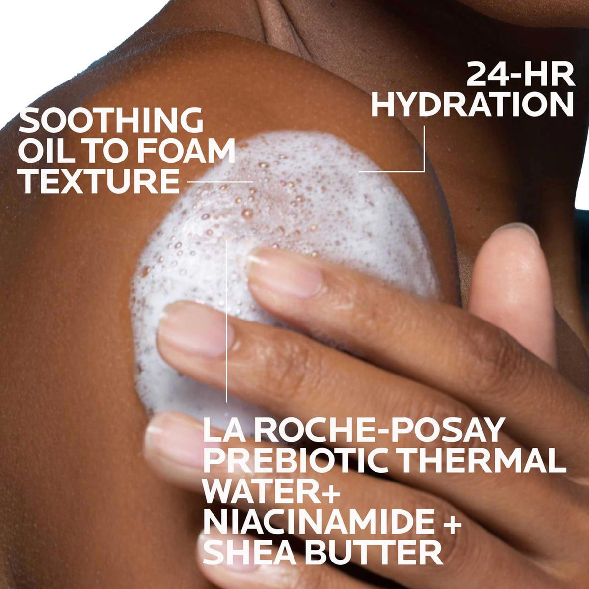 La Roche-Posay cleansing oil texture glistening, nourishing formula