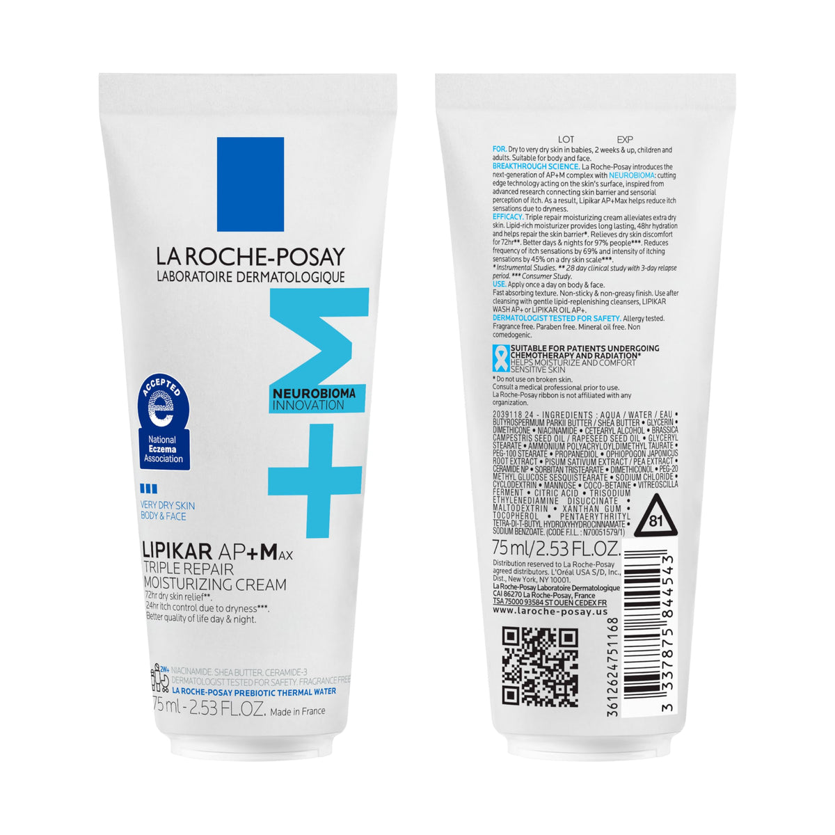 La Roche-Posay Lipikar AP+MAX on bathroom shelf in family setting promoting daily care