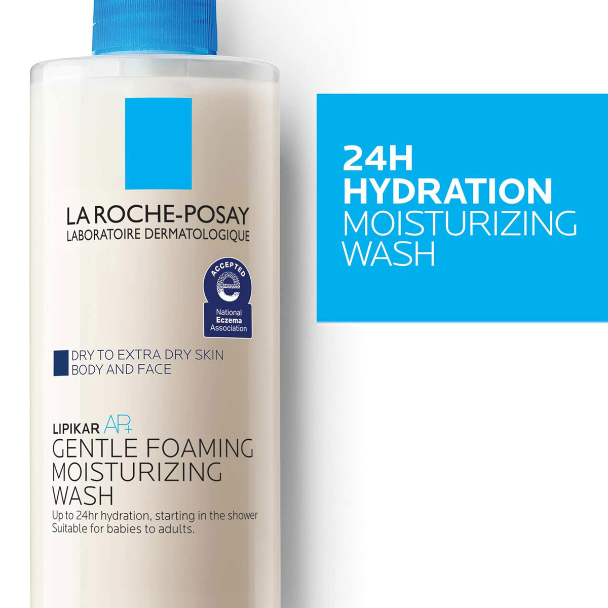 La Roche-Posay bottle beside shea butter illustrating moisturizing formulation benefit