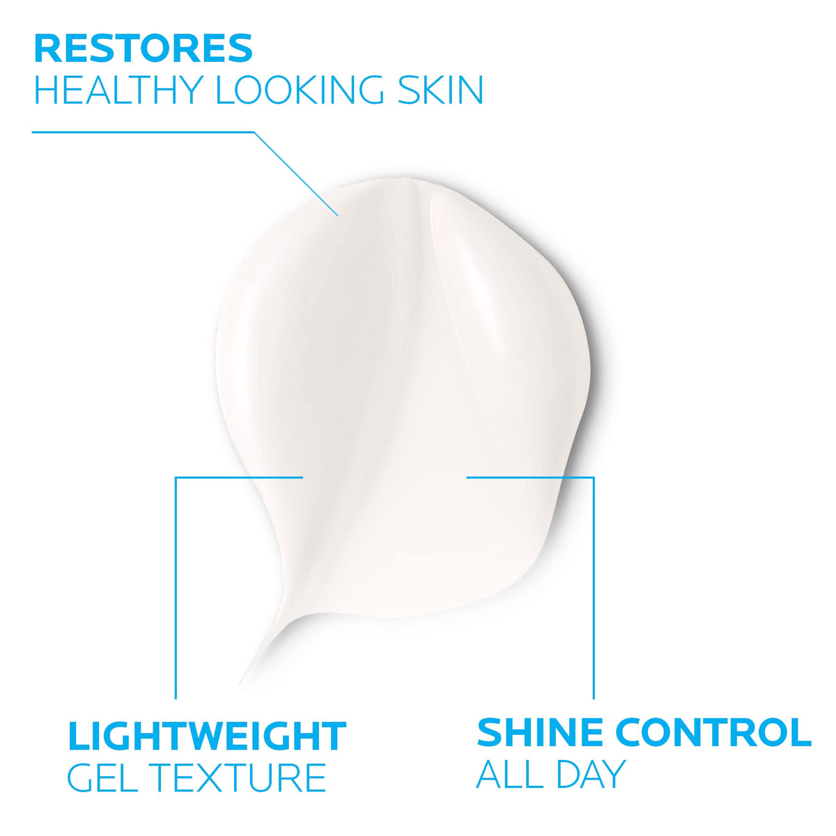 La Roche-Posay open jar showing gel texture and quick-absorb benefit