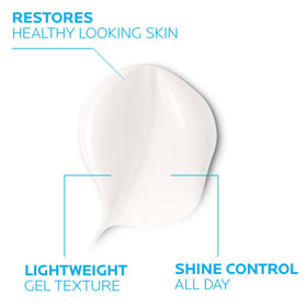 La Roche-Posay open jar showing gel texture and quick-absorb benefit