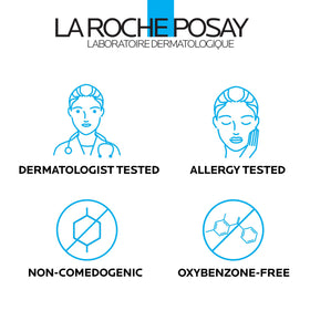 La Roche-Posay tube next to coins showing 40ml travel-friendly size