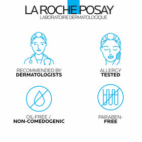 La Roche-Posay product label close-up showing ingredients and benefits for sensitive skin