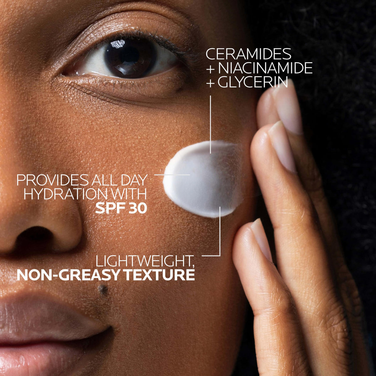 La Roche-Posay moisturizer in hand for scale and travel-friendly convenience