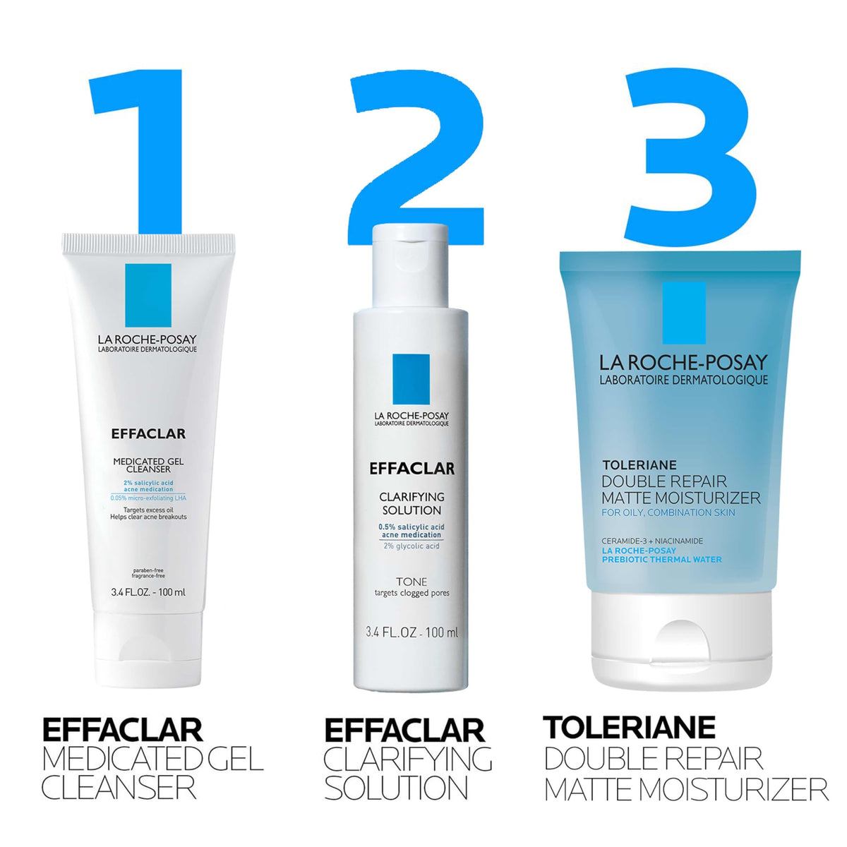 La Roche-Posay moisturizer matte finish swatch displaying oil absorption and smooth skin benefit