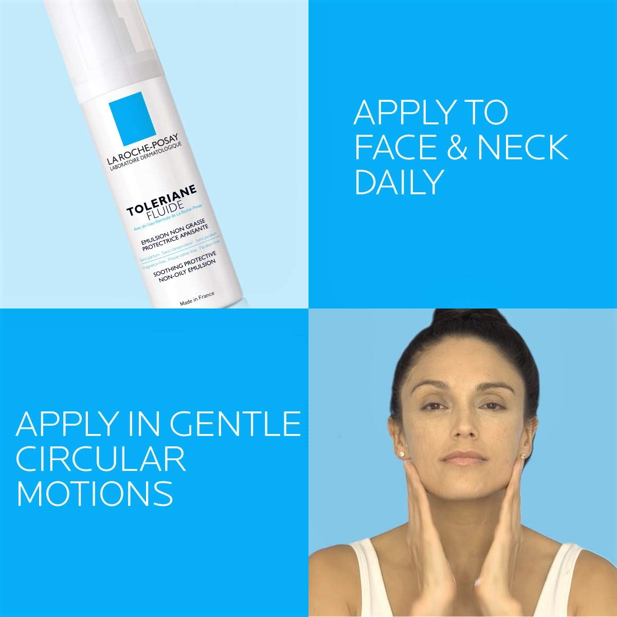 La Roche-Posay moisturizer on hand for scale and mattifying, non-greasy finish