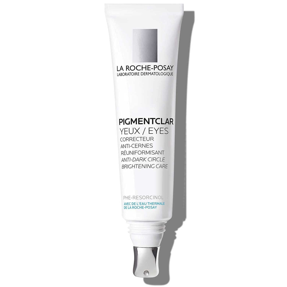 La Roche-Posay front packaging showing product and brand, brightening benefit