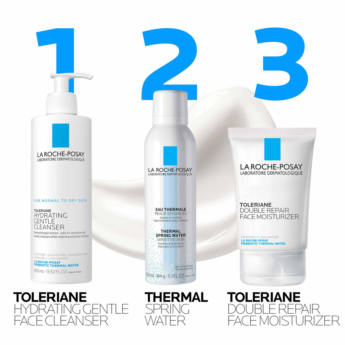 La Roche-Posay prebiotic thermal water bottle emphasizing soothing effect