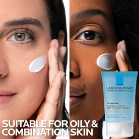 La Roche-Posay product on bathroom counter suggesting morning skincare routine benefit