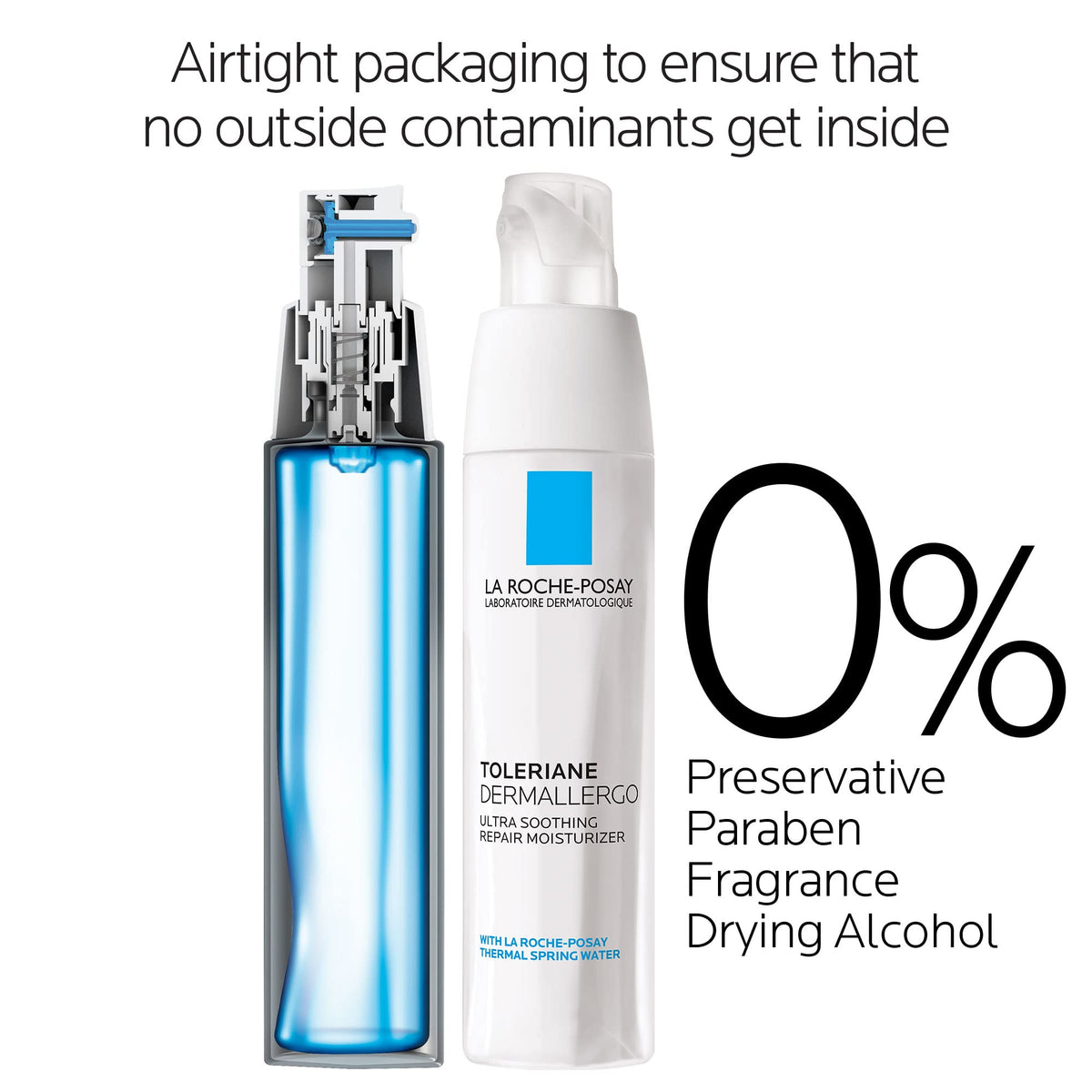 La Roche-Posay airtight pump detail preserving ultra-pure formula