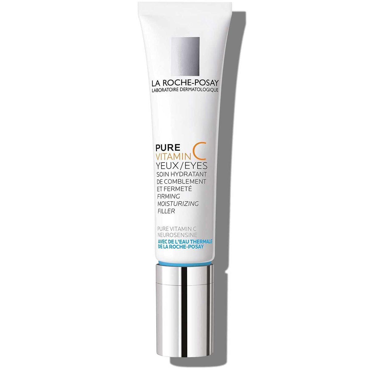 La Roche-Posay front packaging showing product and benefits for visible plumping