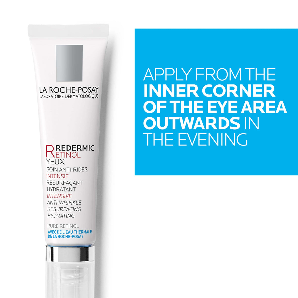 La Roche-Posay application demo on orbital area showing precise use benefit