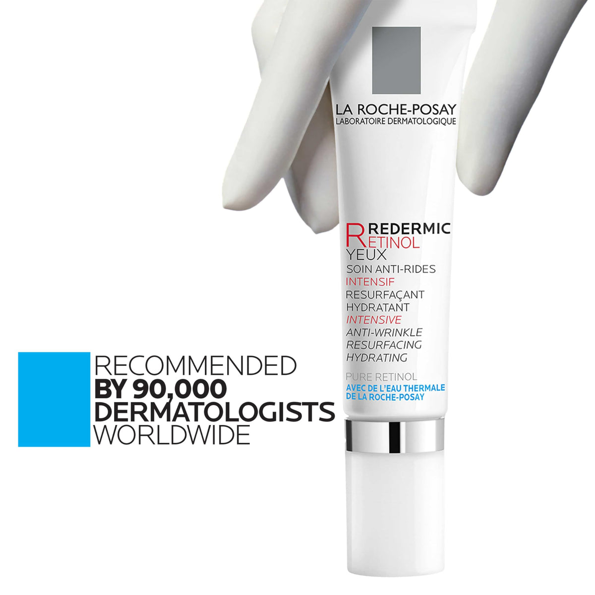 La Roche-Posay placed on bathroom vanity suggesting nightly skincare routine