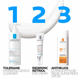 La Roche-Posay product next to hand for size comparison and portability