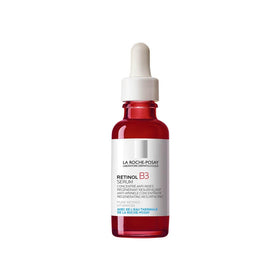 La Roche-Posay front packaging showing serum bottle and label, clear product identification and trust