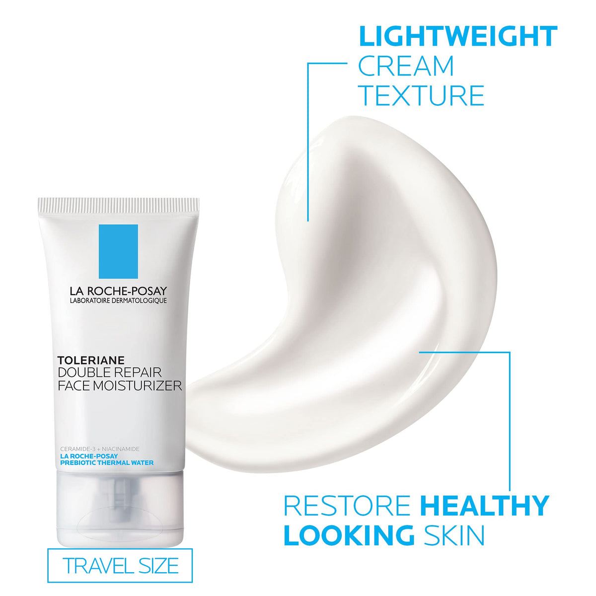 La Roche-Posay set styled in bathroom conveying calming routine and daily comfort