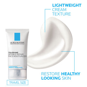 La Roche-Posay set styled in bathroom conveying calming routine and daily comfort