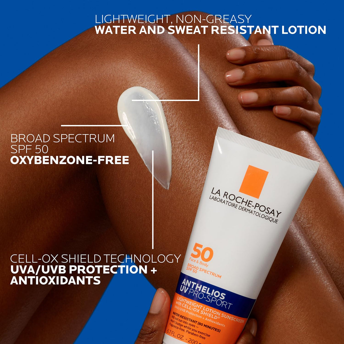 La Roche-Posay sunscreen on arm showing invisible finish and comfort