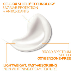La Roche-Posay texture close-up of melt-in milk lotion demonstrating lightweight, non-greasy finish