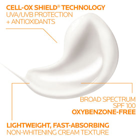 La Roche-Posay close-up of melt-in milk texture absorbing, shows fast-absorbing hydration