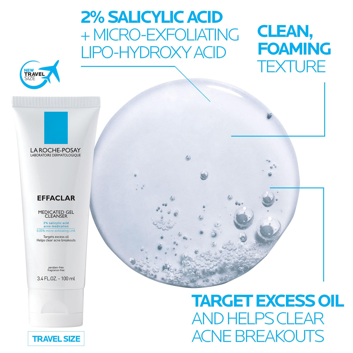 La Roche-Posay matte moisturizer texture on fingertip demonstrating lightweight feel