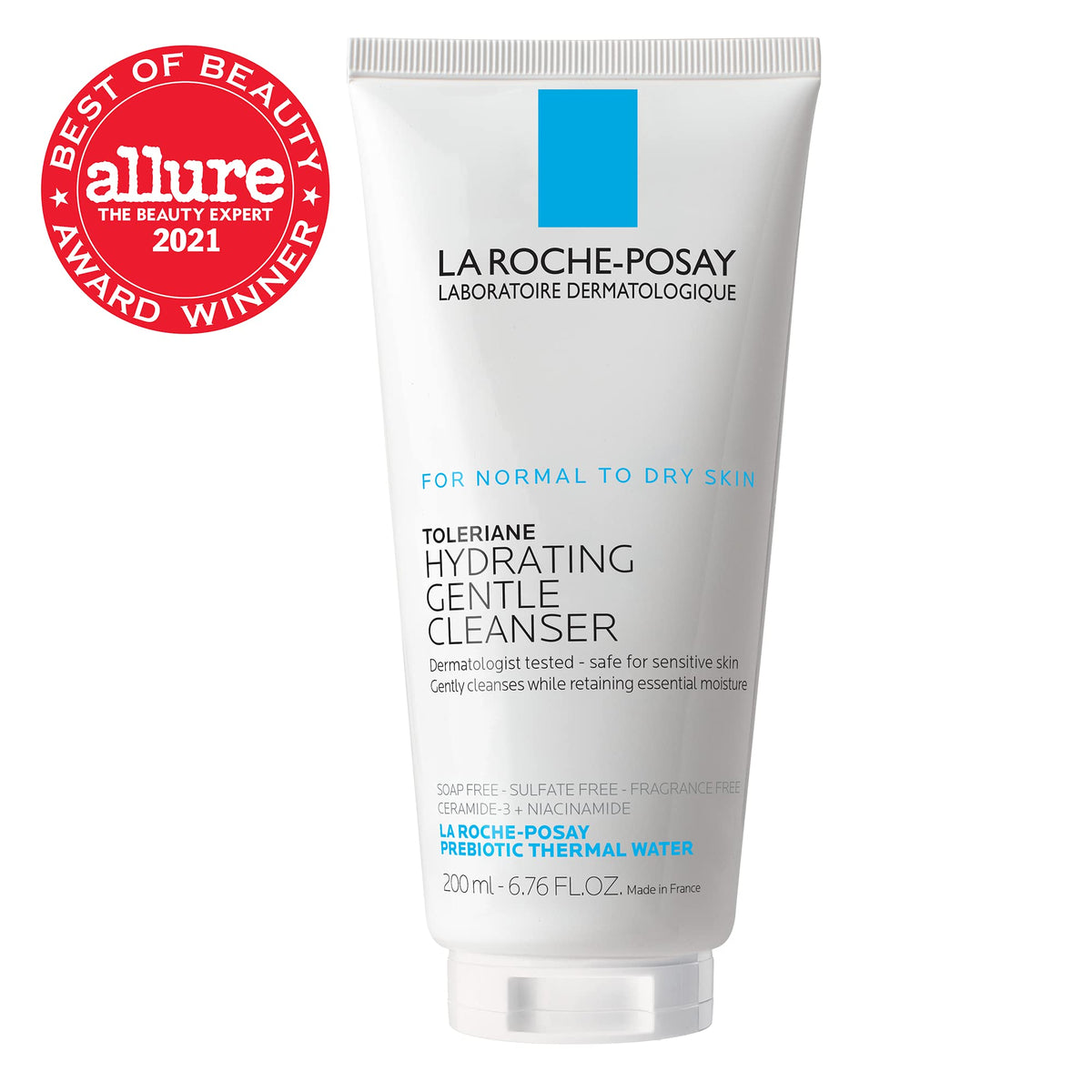 La Roche-Posay bottle with thermal water emphasizes soothing mineral benefit