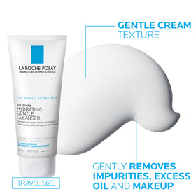 La Roche-Posay cleanser lather detail illustrating gentle foam that preserves moisture