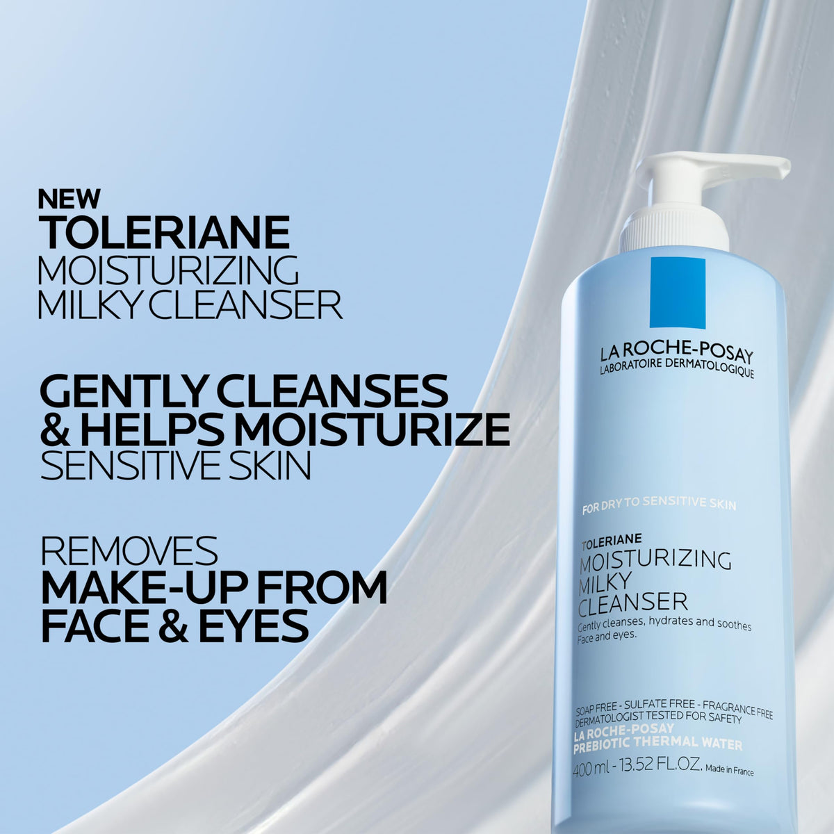 La Roche-Posay close-up label highlighting short ingredient list and claims