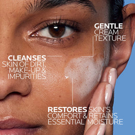 La Roche-Posay creamy milky texture close-up for gentle hydration