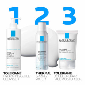 La Roche-Posay dermatologist-tested badge emphasizing clinical trust