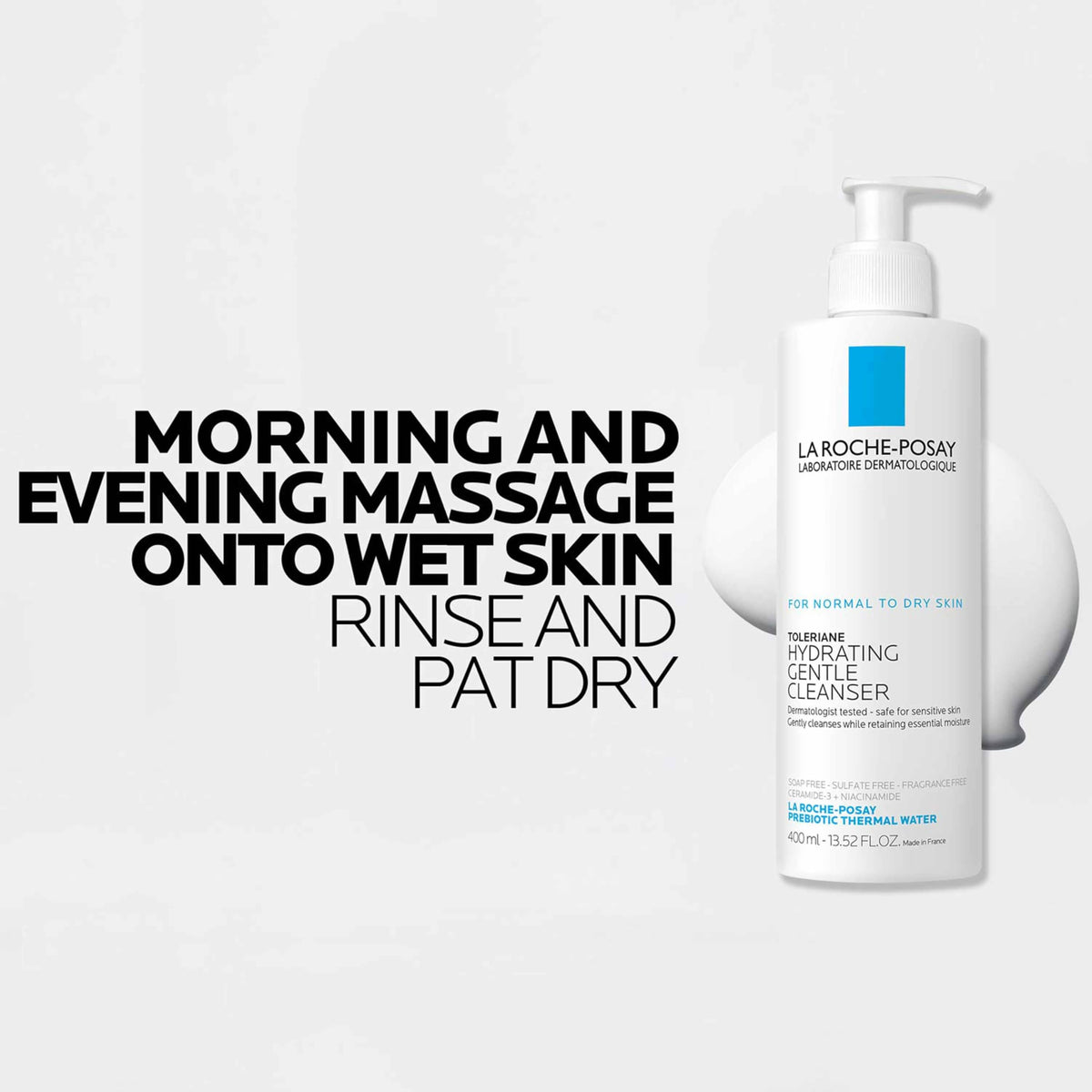 La Roche-Posay ingredient visual highlighting niacinamide and ceramide benefits