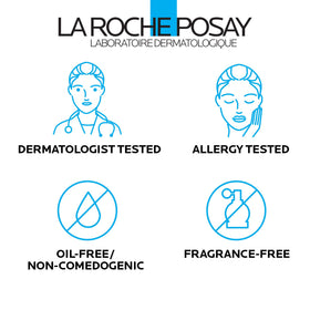 La Roche-Posay products styled on a bathroom vanity suggesting daily routine simplicity
