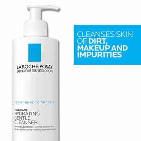 La Roche-Posay tube held in hand showing product size and portability