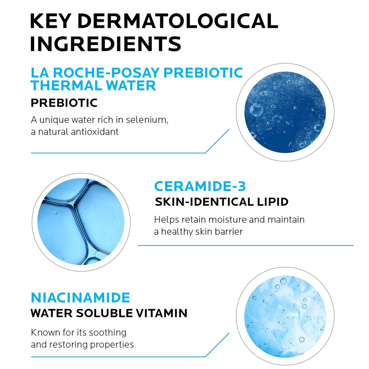 La Roche-Posay moisturizer cream texture demonstrating lightweight, fast-absorbing hydration