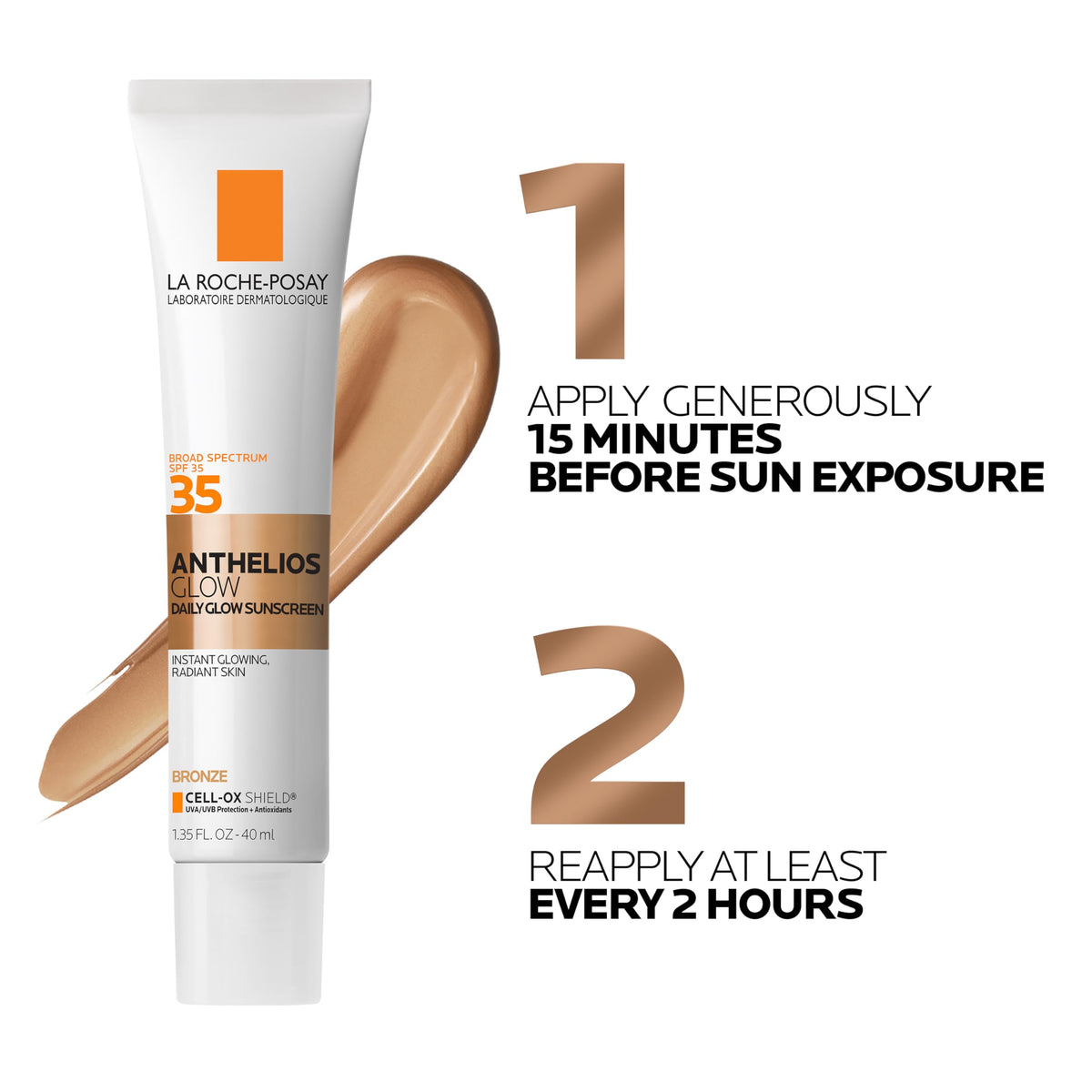 La Roche-Posay in hand to show compact size for travel convenience